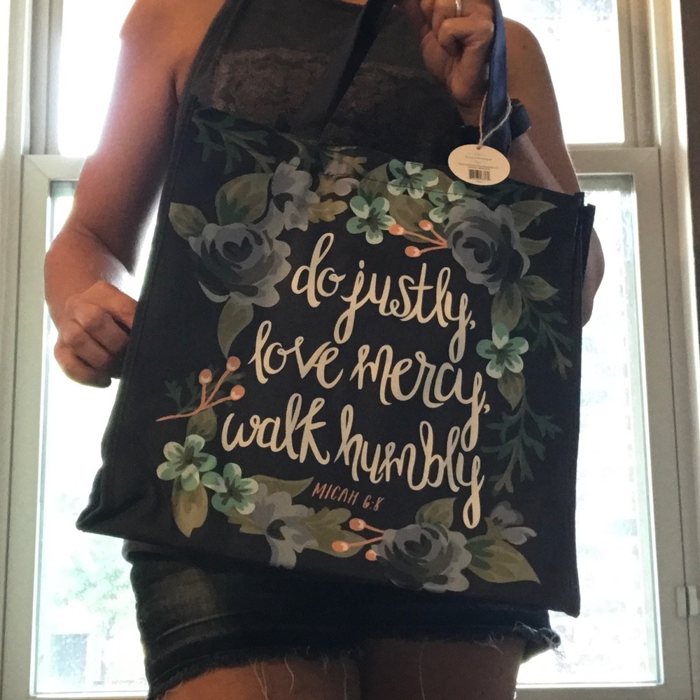 SOLD 2 for $20 Canvas Bag Micah 6:8 Scripture